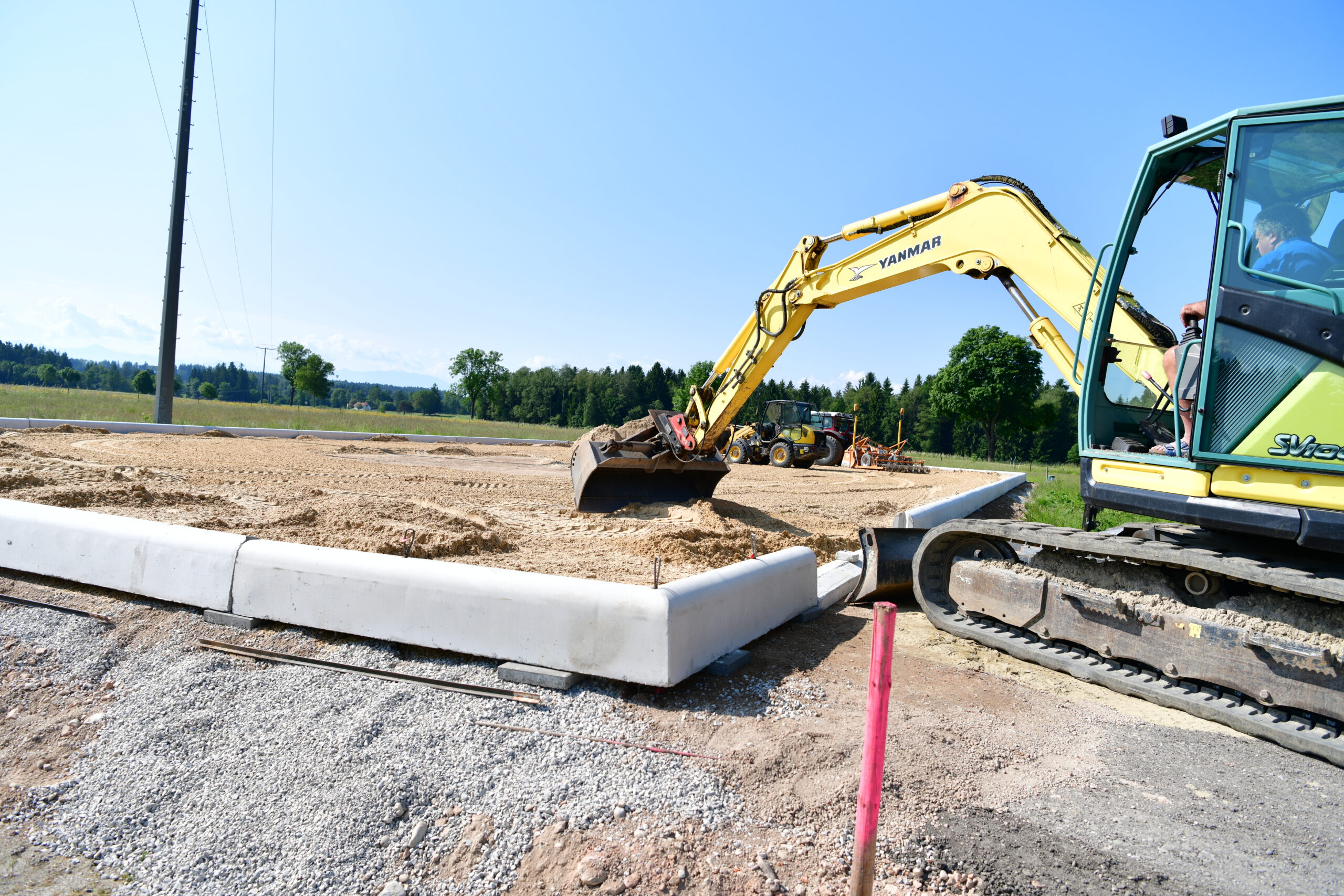 Betonfassung Eckteil im Bau